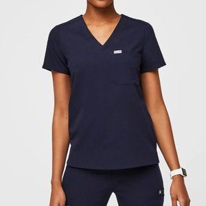Figs Navy Catarina One-Pocket Scrub Top, Size S